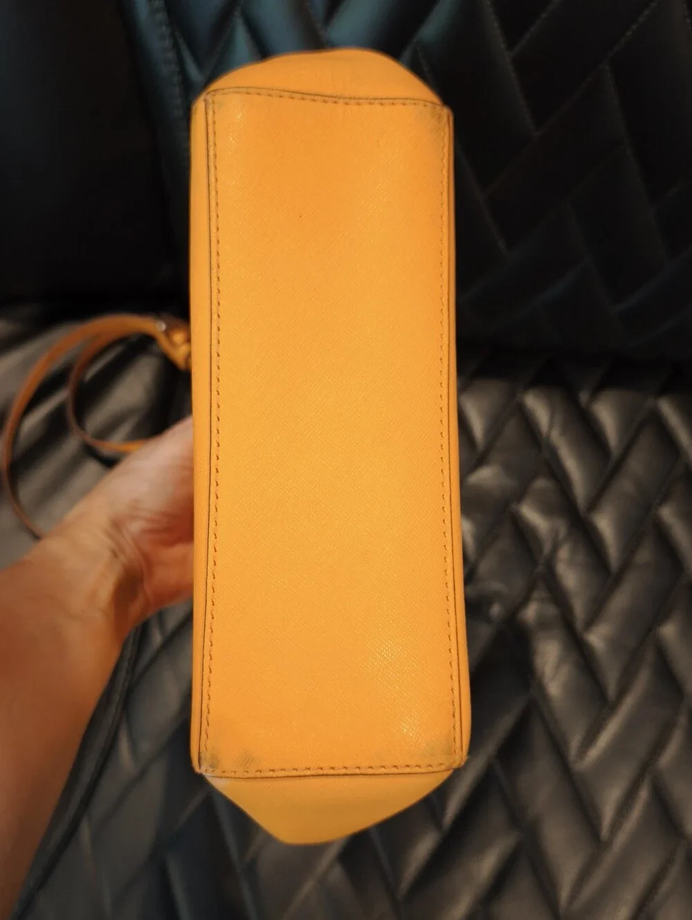 Coach Orange Leather Tote Bag